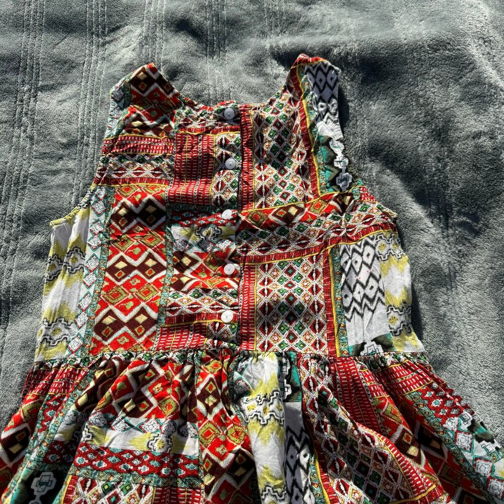 Altar’d State Rayon Patchwork Mini Tank Dress Mul… - image 5